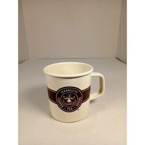 Starbucks 2016 Coffee Tea Spices Mug 14oz Brown White Enamel Collectible